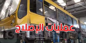 فيديو: سير عمليات إصلاح الحافلات وعربات المترو المعطبة